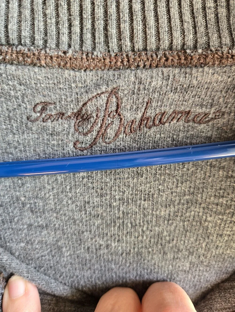 Tommy Bahama Men's Brown Quarter-Zip Sweater Pullover EUC